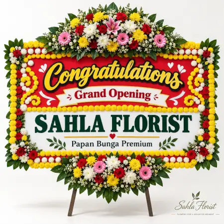 Papan Bunga Ucapan Selamat Cibinong