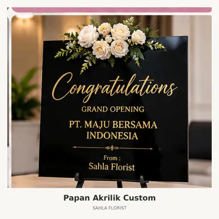 Papan Bunga Akrilik Cibinong
